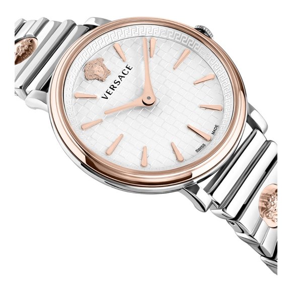 Versace Circle Two Tone Womens Watch